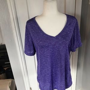 Work out v-neck purple top